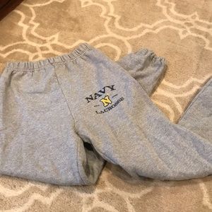 Navy lacrosse sweat pants
